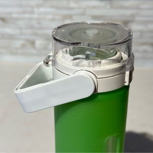 Starbucks Flip-Top Glass Water Bottle Silicone Rubber Sleeve